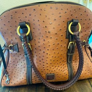 Dooney & Bourke MD/LG Florentine ostrich Satchel leather handbag